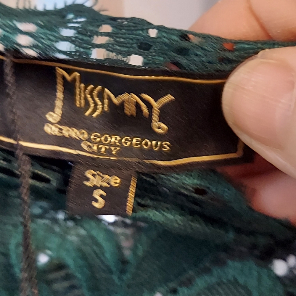 NWT MissMay Retro Dress Dark Green Size Small - Picture 2 of 7